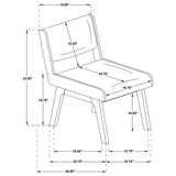 Galindo Nutmeg Upholstered Dining Side Chair Set of 2 — product image 13