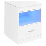 Fabre 1-Drawer Extendable Top Nightstand White High Gloss — product image 2