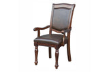 side view of rectangular dining table surface and chair legs