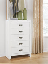 Binterglen White Chest of Drawers — product view