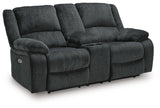 Draycoll Slate Sofa, Loveseat and Recliner Set — angled view