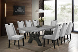 main view of Nordic Light Grey Rectangular Dining Room Set dining room furniture