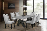 room view of Nordic Light Grey Rectangular Dining Room Set dining room furniture