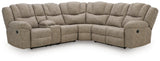 Pearce-Pike Birch 3-Piece Reclining Sectional with Console — product image 2