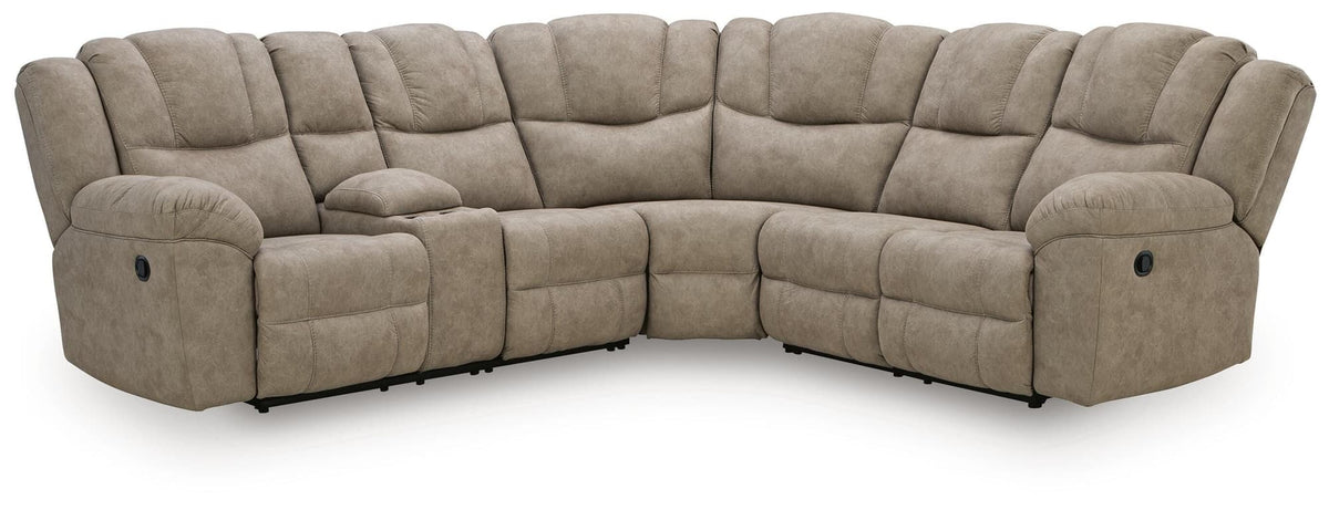 Pearce-Pike Birch 3-Piece Reclining Sectional with Console — product image 2