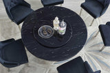 Havana black chrome chair side view