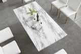 Viva white and gold dining table, corner detail