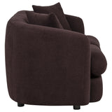 Delroy 2-Seat Stationary Loveseat in Aubergine Polyester Upholstery — product image 7