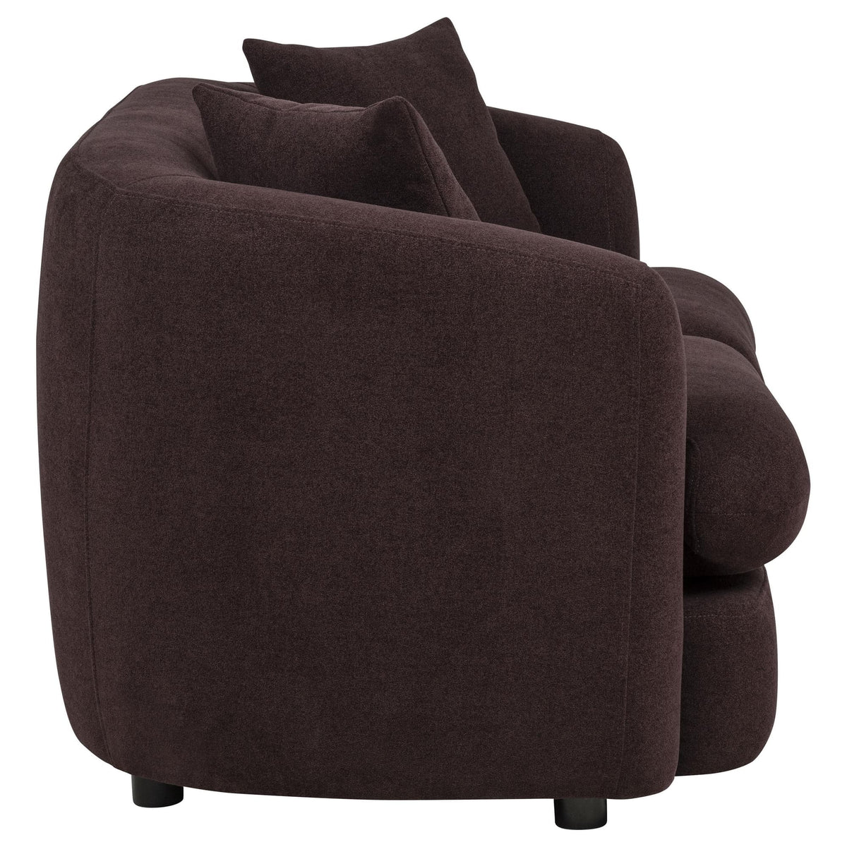 Delroy 2-Seat Stationary Loveseat in Aubergine Polyester Upholstery — product image 7