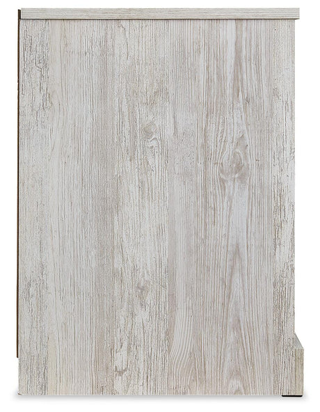 Paxberry Whitewash Nightstand — side view