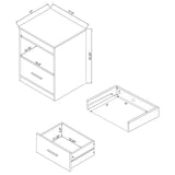 Fabre Black Ash 1-Drawer Extendable Top Nightstand — product image 12