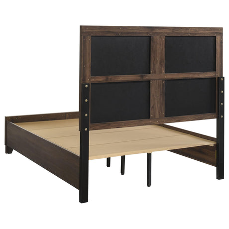 Farre Queen Upholstered Storage Platform Bed Dark Brown — product image 5