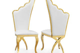 Paris Black PU Upholstered Dining Chair with Gold Frame