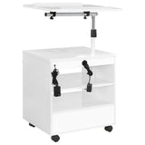 Lerma 1-Drawer Adjustable Tray Top Nightstand with Speaker White High Gloss — product image 11