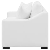 Ashlyn Upholstered Sloped Arm Loveseat White — product image 5