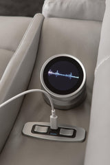 Real Moments Ash Leather Power Recliner with Audio Seating — product image 10