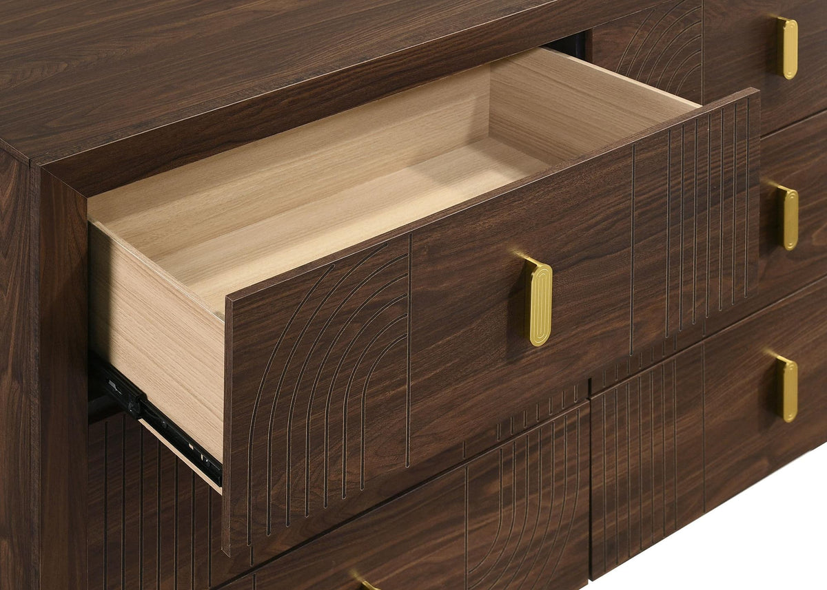 Etienne Walnut 6-Drawer Bedroom Dresser — product image 10