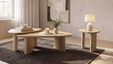 Arjona Contemporary Triangular End Table with Oak Veneer Honey Oak — product image 7