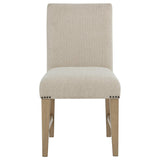 Naser Parsons Side Chair Set of 2 in Beige and Light Oak — product image 4
