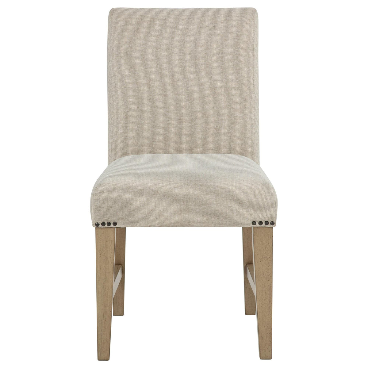Naser Parsons Side Chair Set of 2 in Beige and Light Oak — product image 4