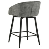 Rainer Fabric Upholstered Swivel Counter Height Chair Charcoal Set of 2 — product image 6