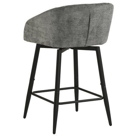 Rainer Fabric Upholstered Swivel Counter Height Chair Charcoal Set of 2 — product image 6