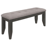 Close detail of upholstery on Dalila Cappuccino Dining Set