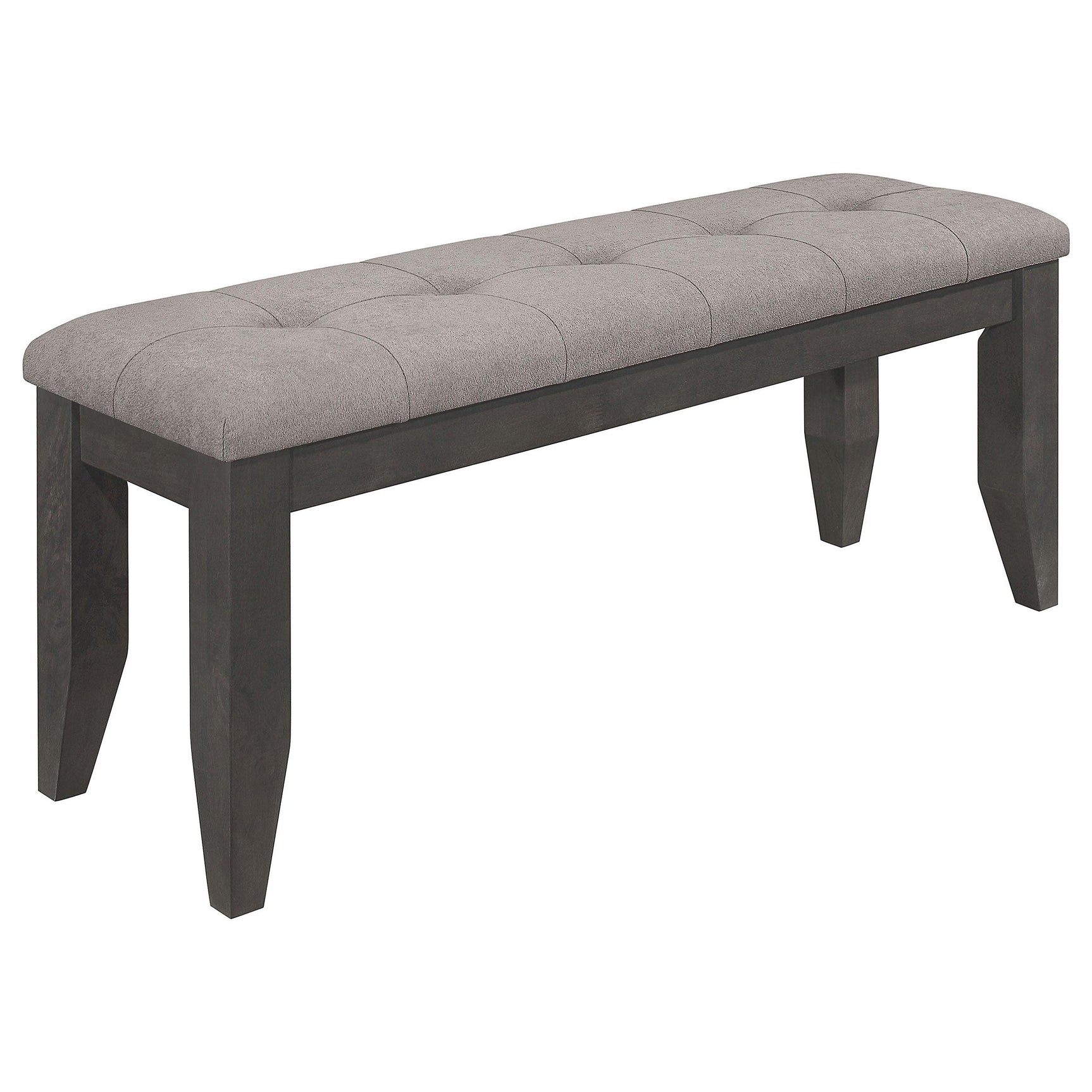 Close detail of upholstery on Dalila Cappuccino Dining Set