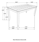 Side view of Dalila Cappuccino Rectangular Dining Room Set
