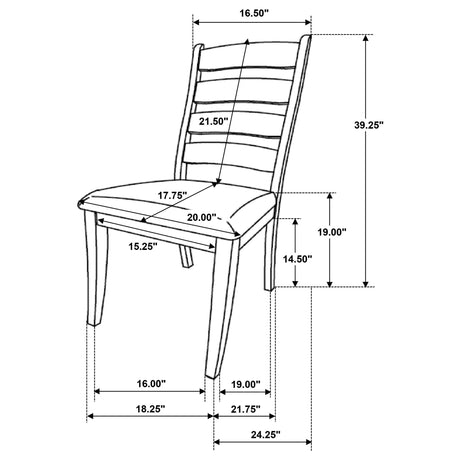 Danvers brown oak wood dining chair in natural light