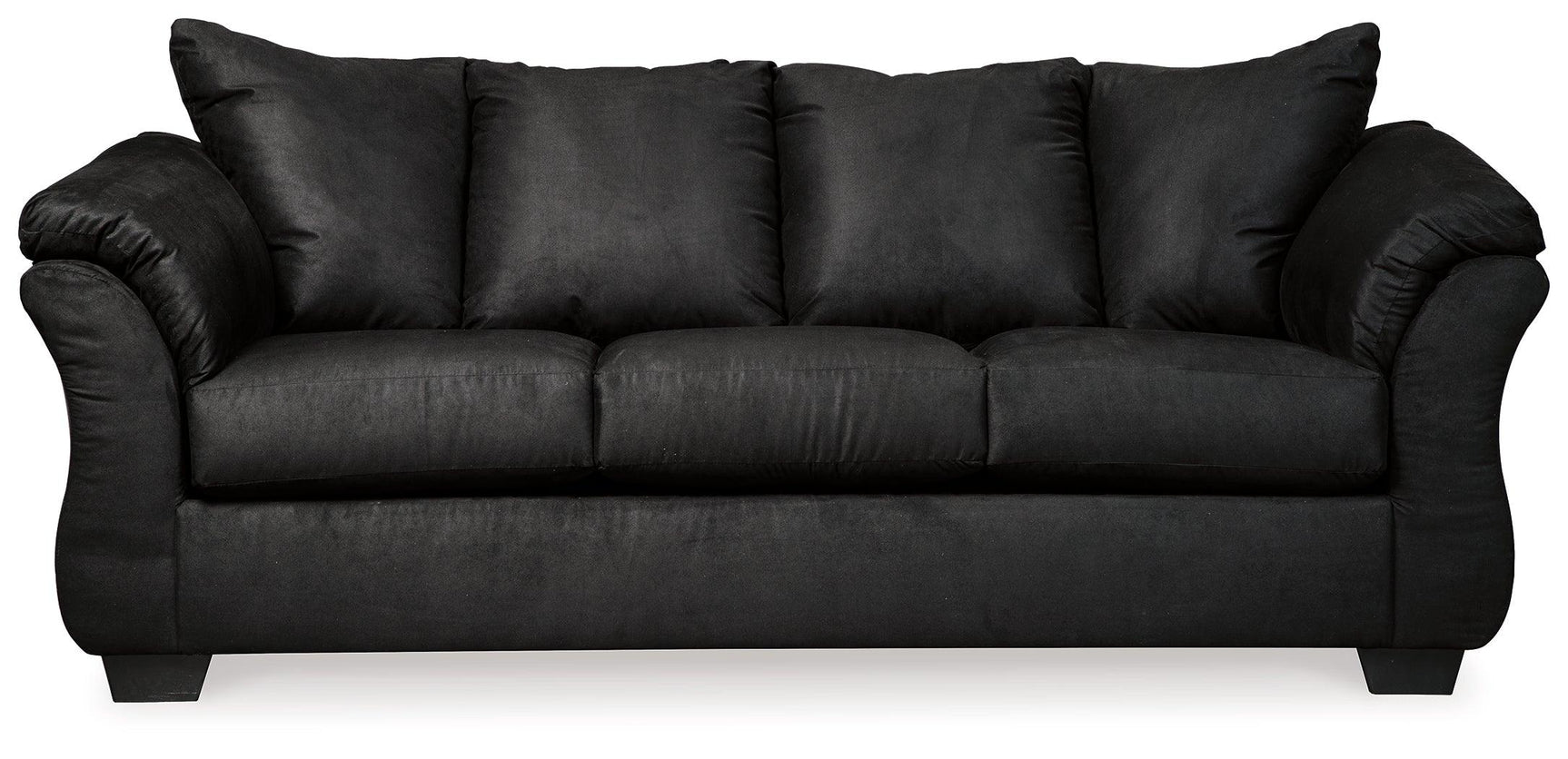 Recliner showing metal-reinforced seat