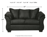 Back view of Darcy loveseat