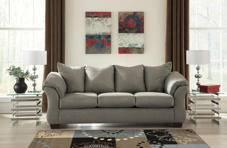 Darcy Cobblestone loveseat angle view