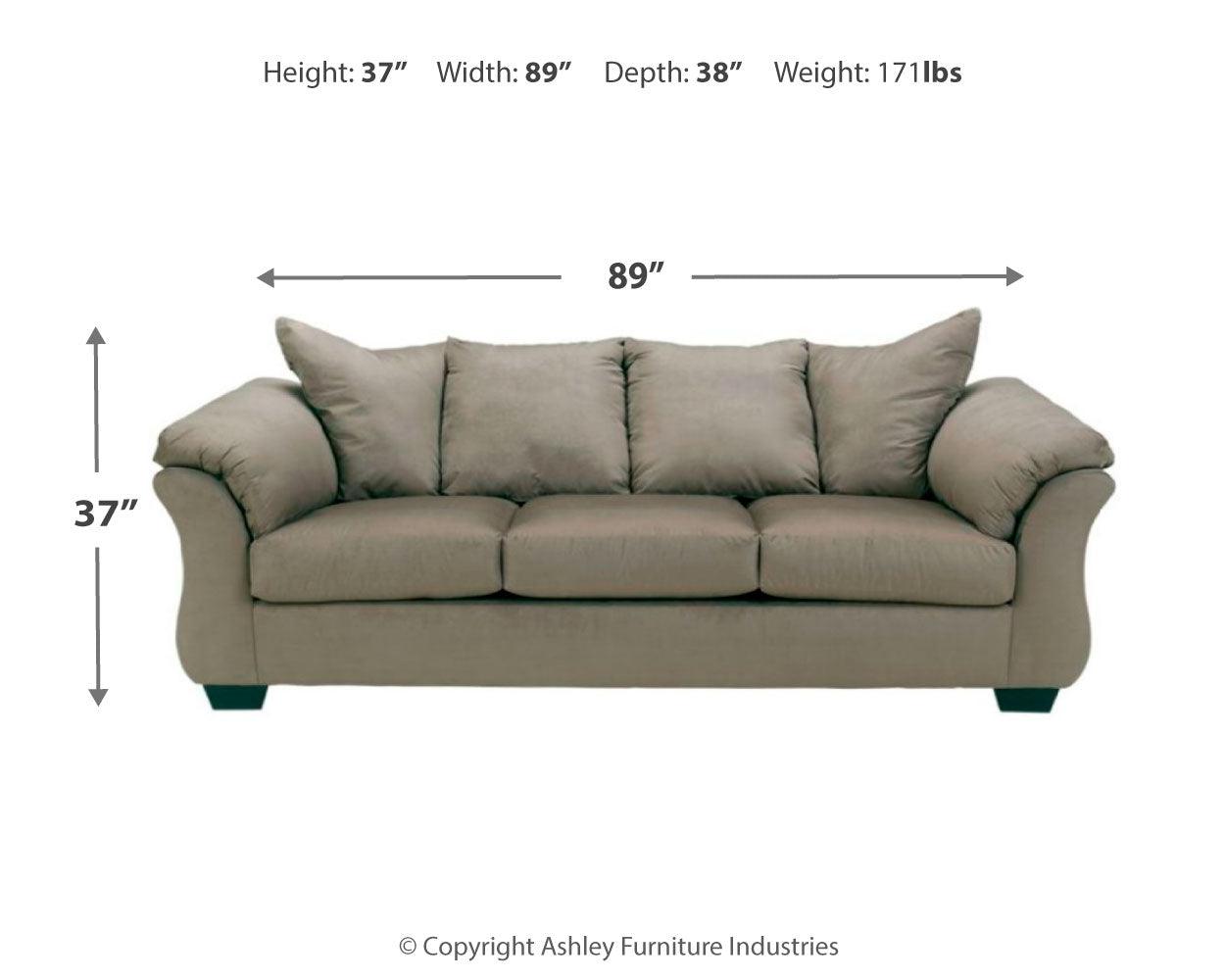 Darcy Cobblestone Sofa, Loveseat And Recliner - Ella Furniture