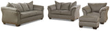 Darcy Cobblestone loveseat side view