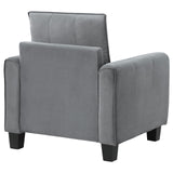 Davis upholstered accent chair seat cushion and spring support