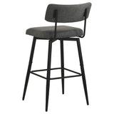 Levine Fabric Upholstered Grey Swivel Bar Chair Set of 2 — product image 6