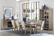 Mckewen Gray Fabric Rectangular Dining Room Set main view