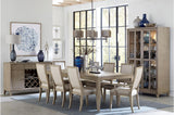 main view of Mckewen Gray Fabric Rectangular Dining Room Set dining room furniture