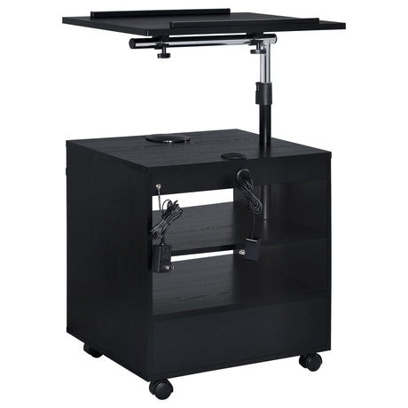 Lerma 1-Drawer Adjustable Tray Top Nightstand with Speaker Black Ash — product image 11