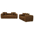 Lazaro 2-piece Fabric Upholstered Wide Channel Sofa Set Bronze — product view