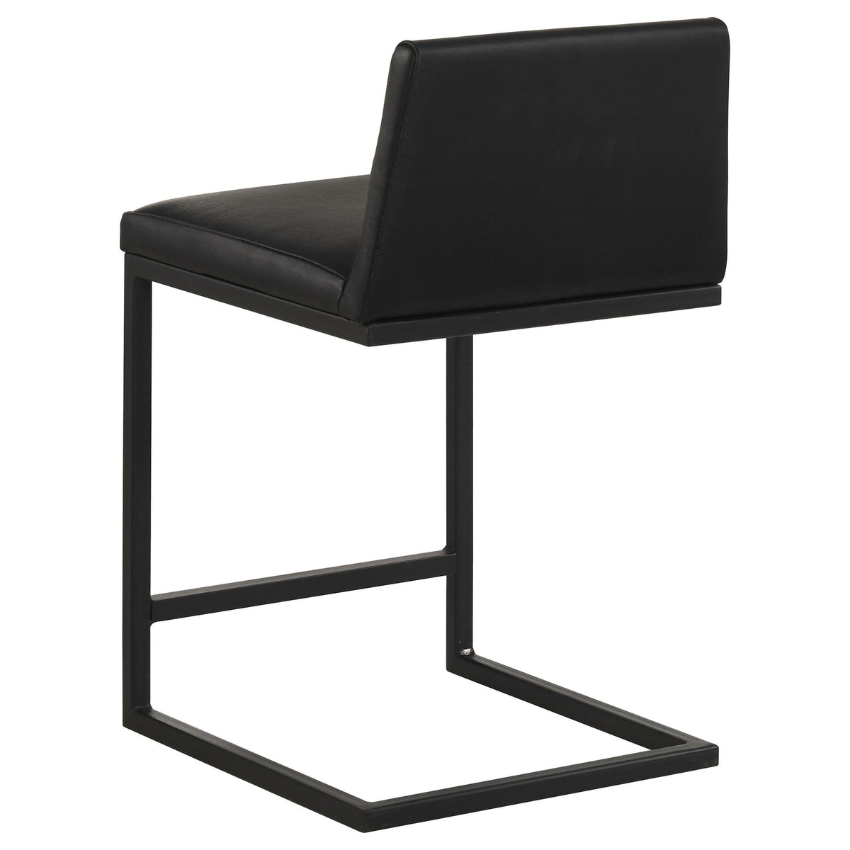 Vardon Genuine Leather Counter Height Chairs Black Set of 2 — product image 6
