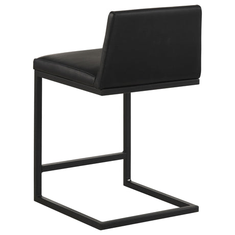 Vardon Genuine Leather Counter Height Chairs Black Set of 2 — product image 6