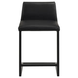 Vardon Genuine Leather Counter Height Chairs Black Set of 2 — product image 3