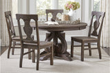 Toulon Dark Oak Circular Dining Room Set main view