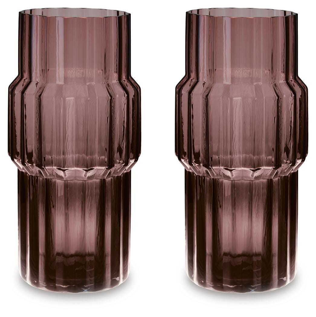 Dorlow Mauve Indoor/Outdoor Vase Set of 2 — product image 2