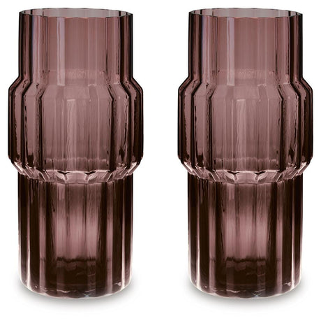 Dorlow Mauve Indoor/Outdoor Vase Set of 2 — product image 2