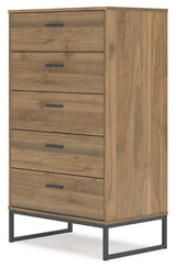Open drawer of Deanlow Chest showing vinyl-wrapped sides