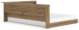 Side view showing the honey finish and storage rails