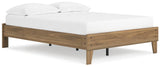 Deanlow Honey Full Platform Bed corner view showing texture